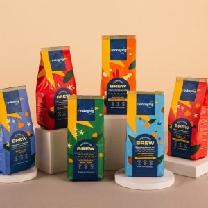 colored recycle side gusset coffee bags