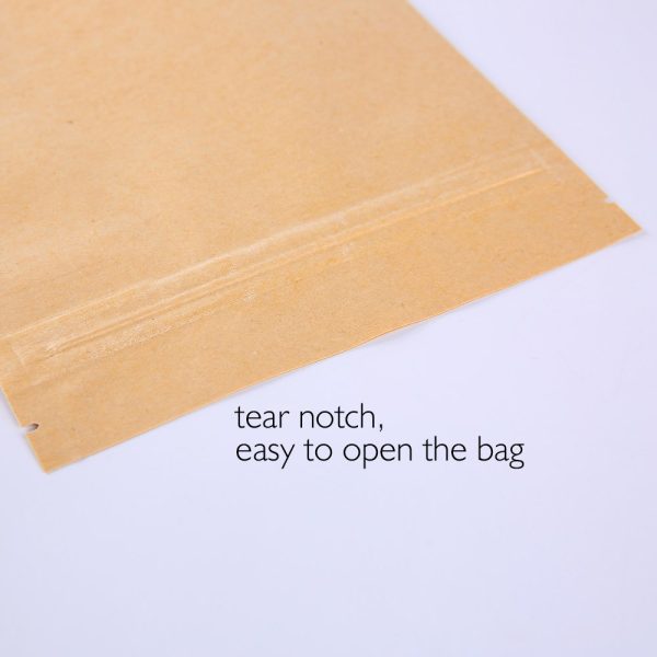 aluminum laminated kraft gusseted reclosable bags