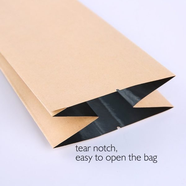 brown kraft side gusset pouches