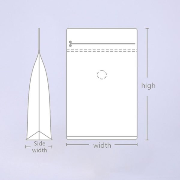 gusseted coffee bags with valve and side zipper