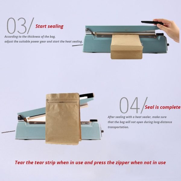 gusseted coffee bags with valve and side zipper