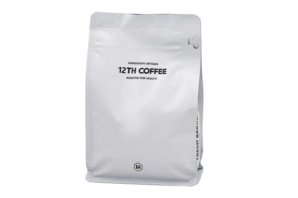 gusseted coffee bags with valve and side zipper