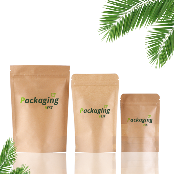 biodegradable dawang paper pla stand up coffee pouches
