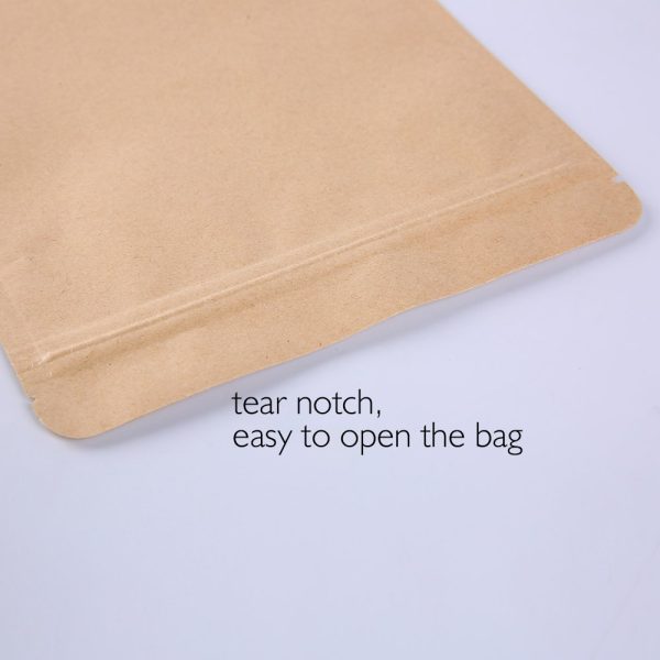 kraft flat bottom foil zipper pouch