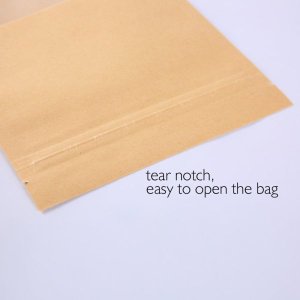 kraft flat pouch with window