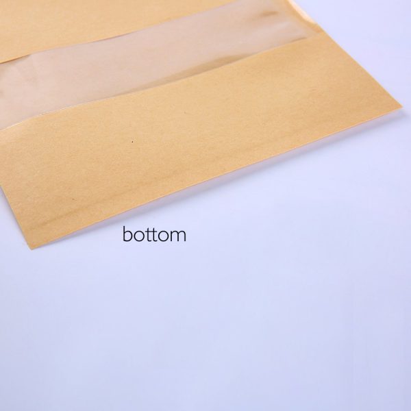 kraft flat pouch with window