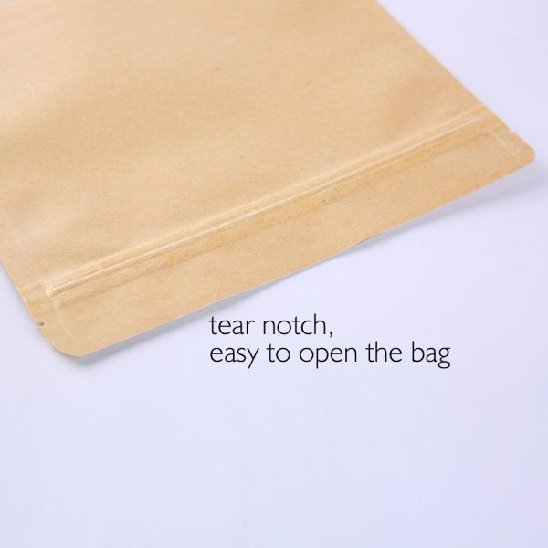 kraft stand up pouches with window wholesale