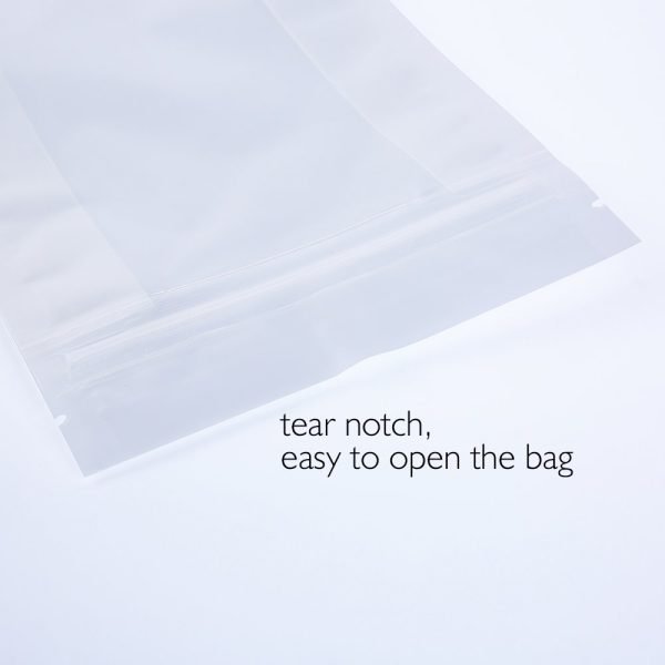 matte block bottom plastic bags