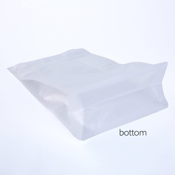 matte block bottom plastic bags