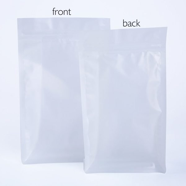 matte block bottom plastic bags