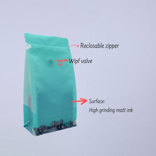 matte bottom gusset coffee bags