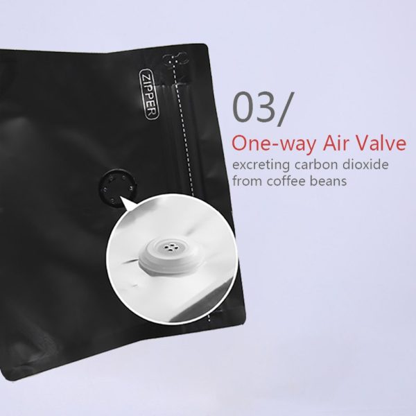 metalized diamond shaped coffee bag with valve