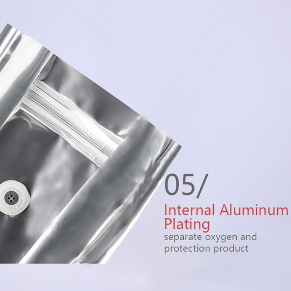 metalized diamond shaped coffee bag with valve