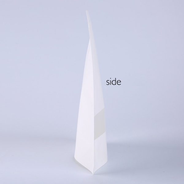white kraft stand up pouch with window
