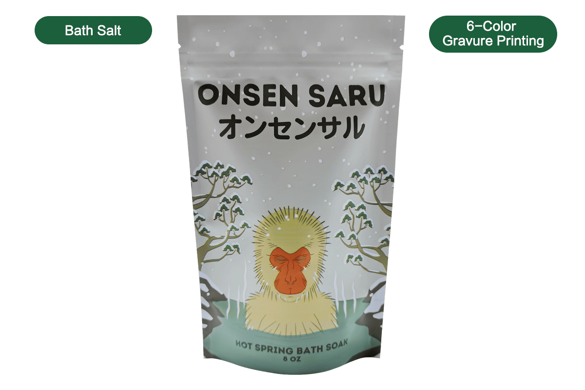 bath salt stand up pouch 6 color gravure printing
