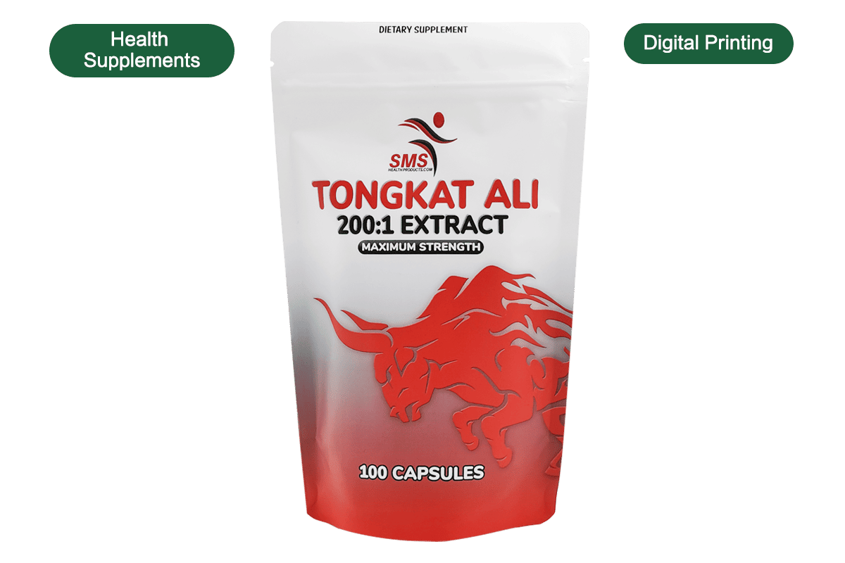 health supplements stand up pouch digital printing