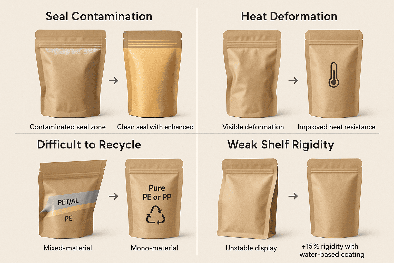 pouch issues and improvements chart