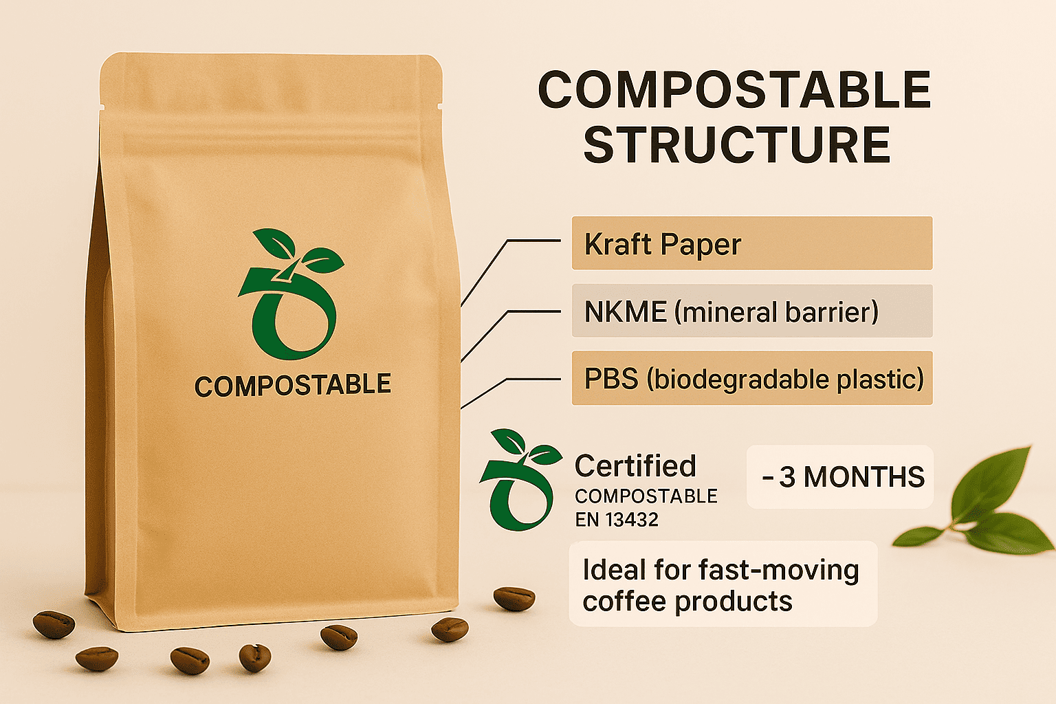 Certified Compostable Coffee Packaging