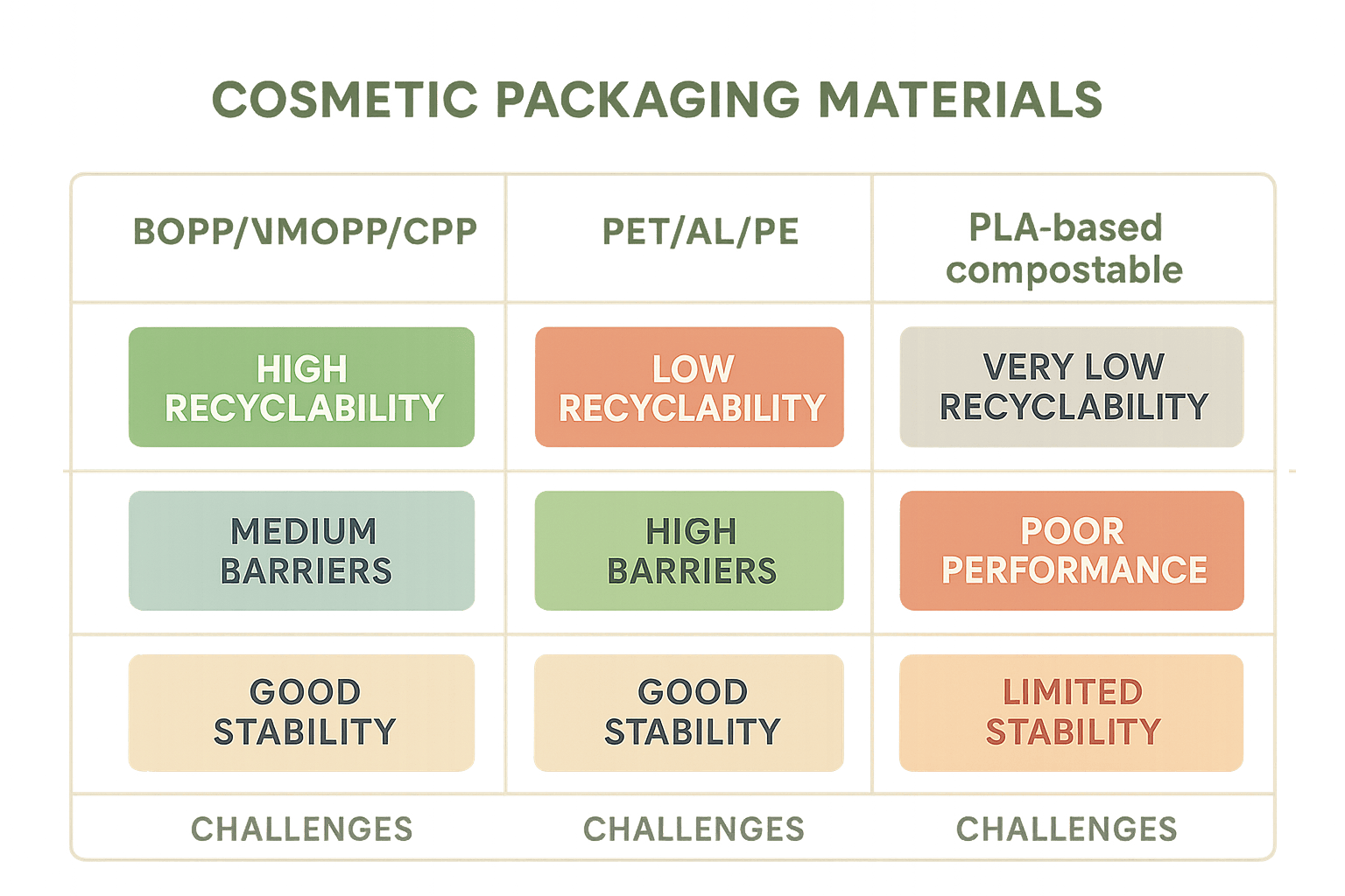 material vs challenge comparison
