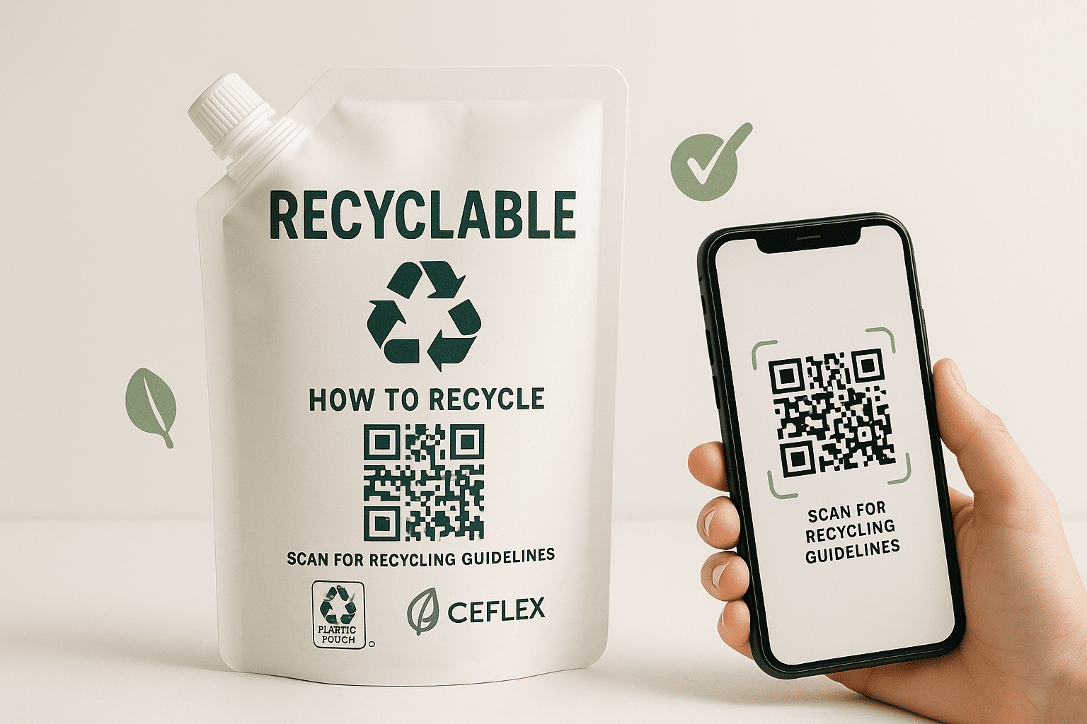 recycling label on packaging