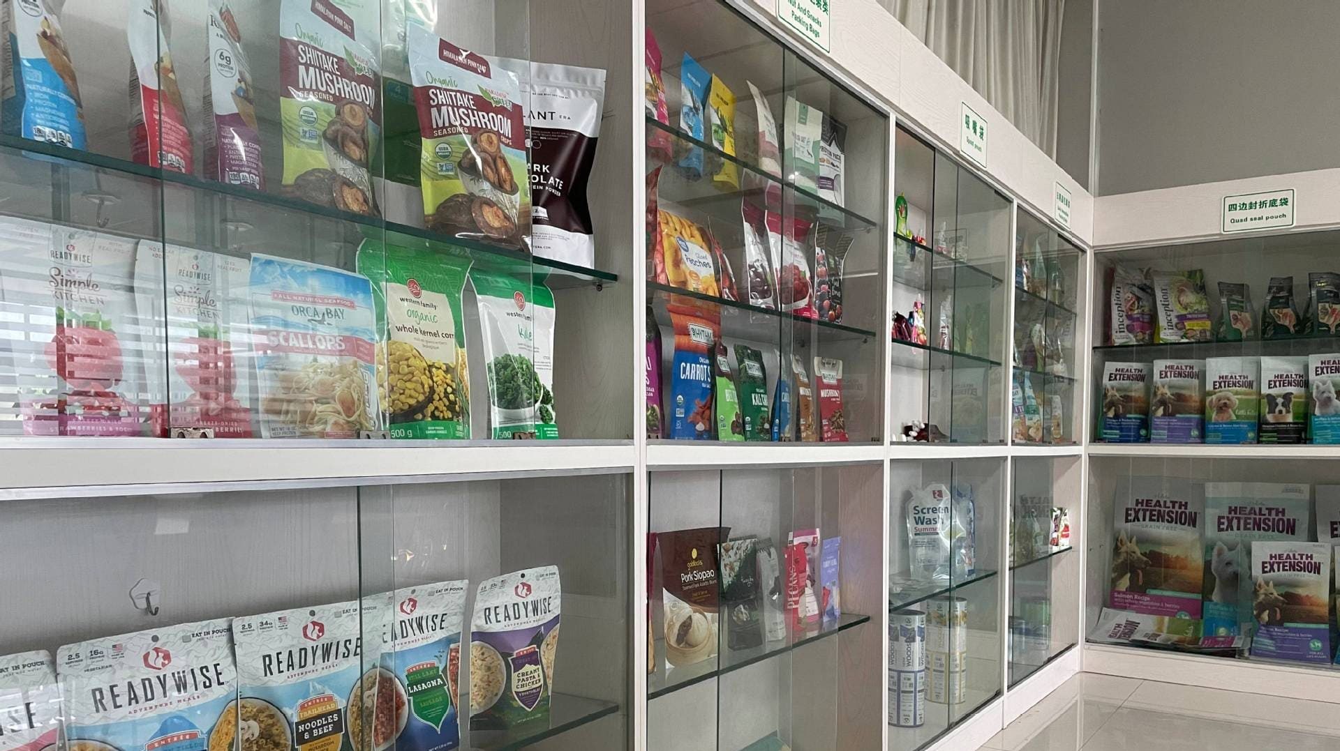 Packaging displayed for different countries