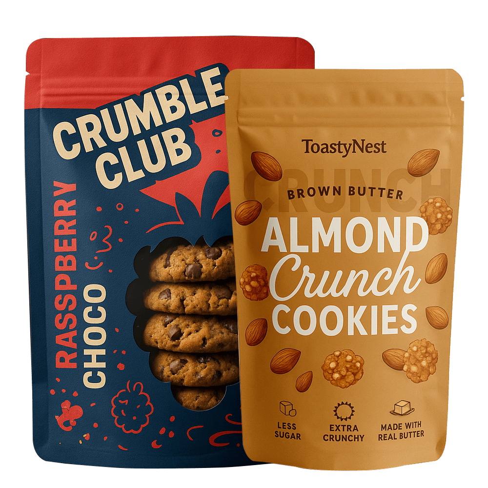 custom stand up cookie pouches