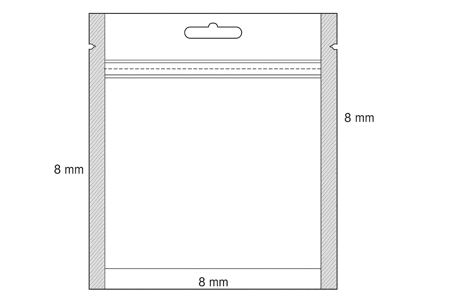 flat pouch dieline
