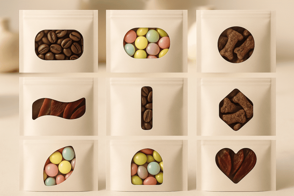 pouch packaging with window