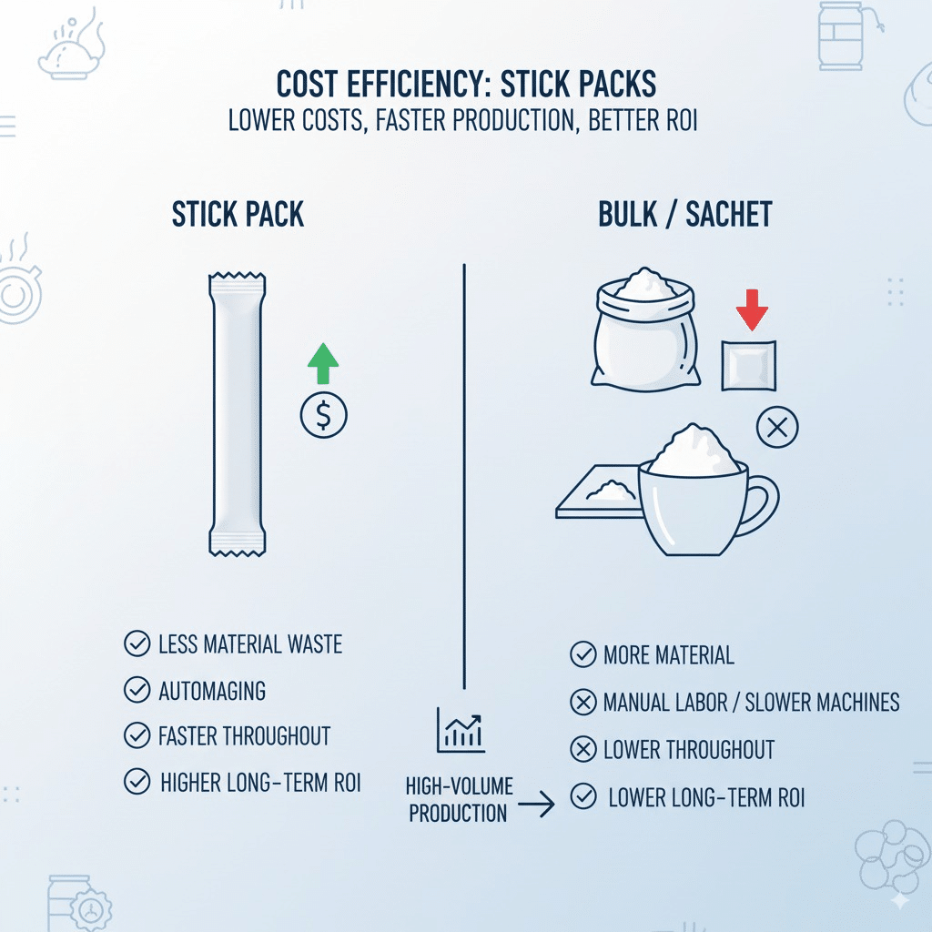 cost efficiency of stick packs