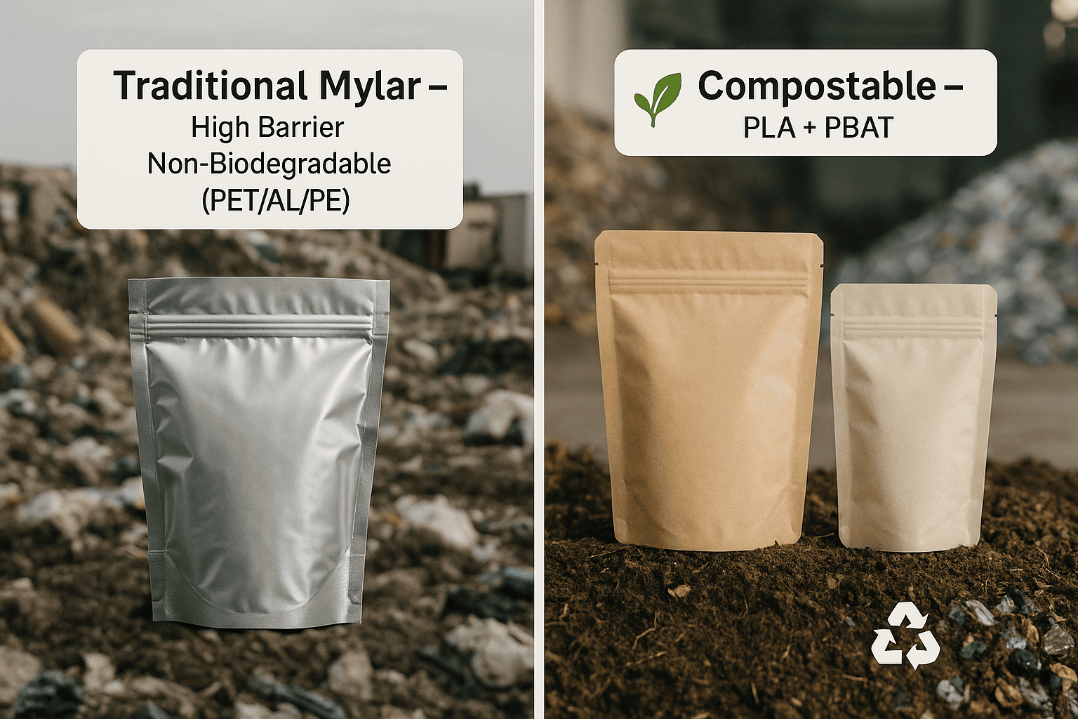 sustainable packaging vs. mylar