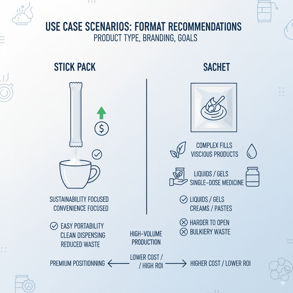 use case scenarios for stick pack and sachet