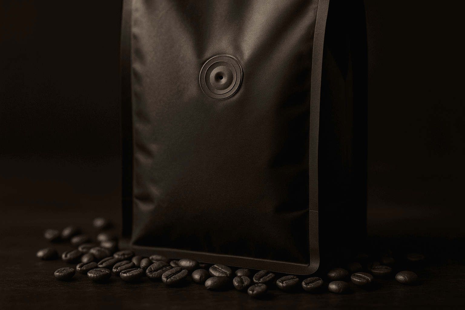 Coffee stand up pouch with degassing valve