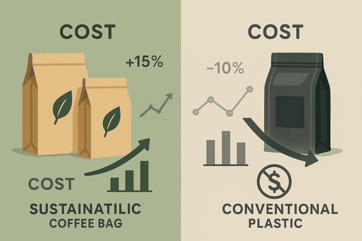 Cost comparison of sustainable vs conventional packaging