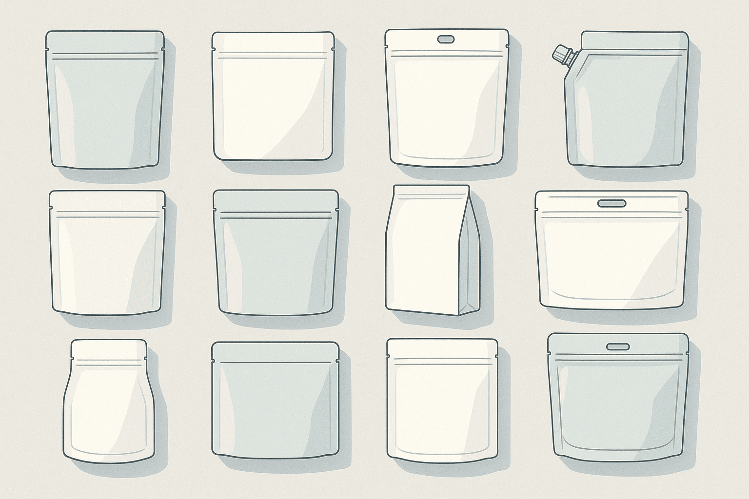 Custom pouch packaging design prompts visualization