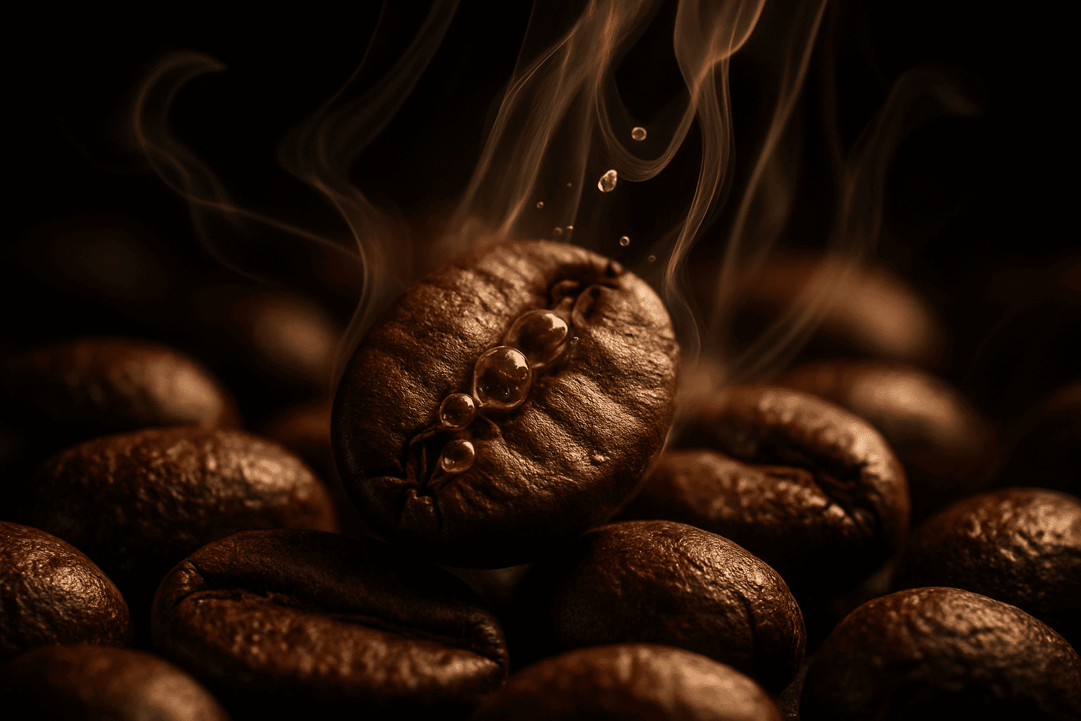 Degassing coffee beans with CO2 release visualization