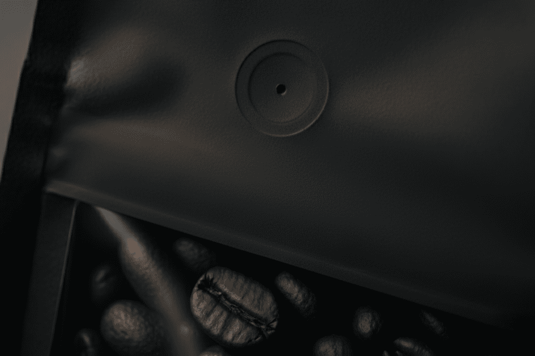 Detailed view of coffee bag closure systems and valves