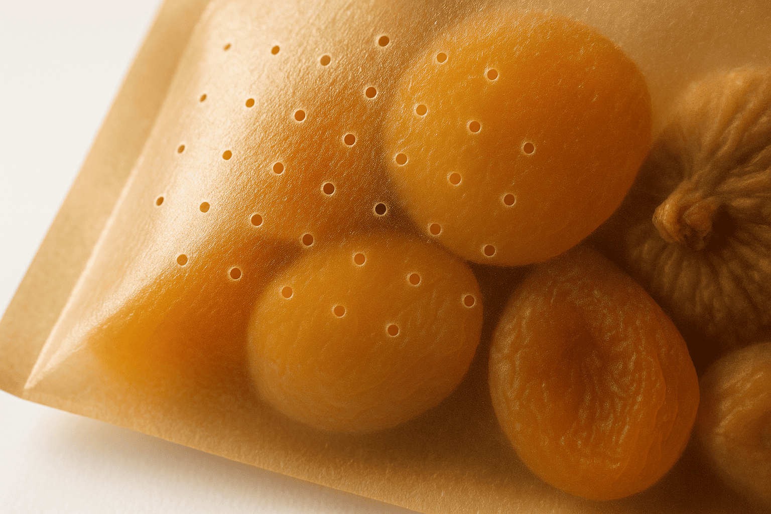 Ethylene gas management in dried fruit packaging