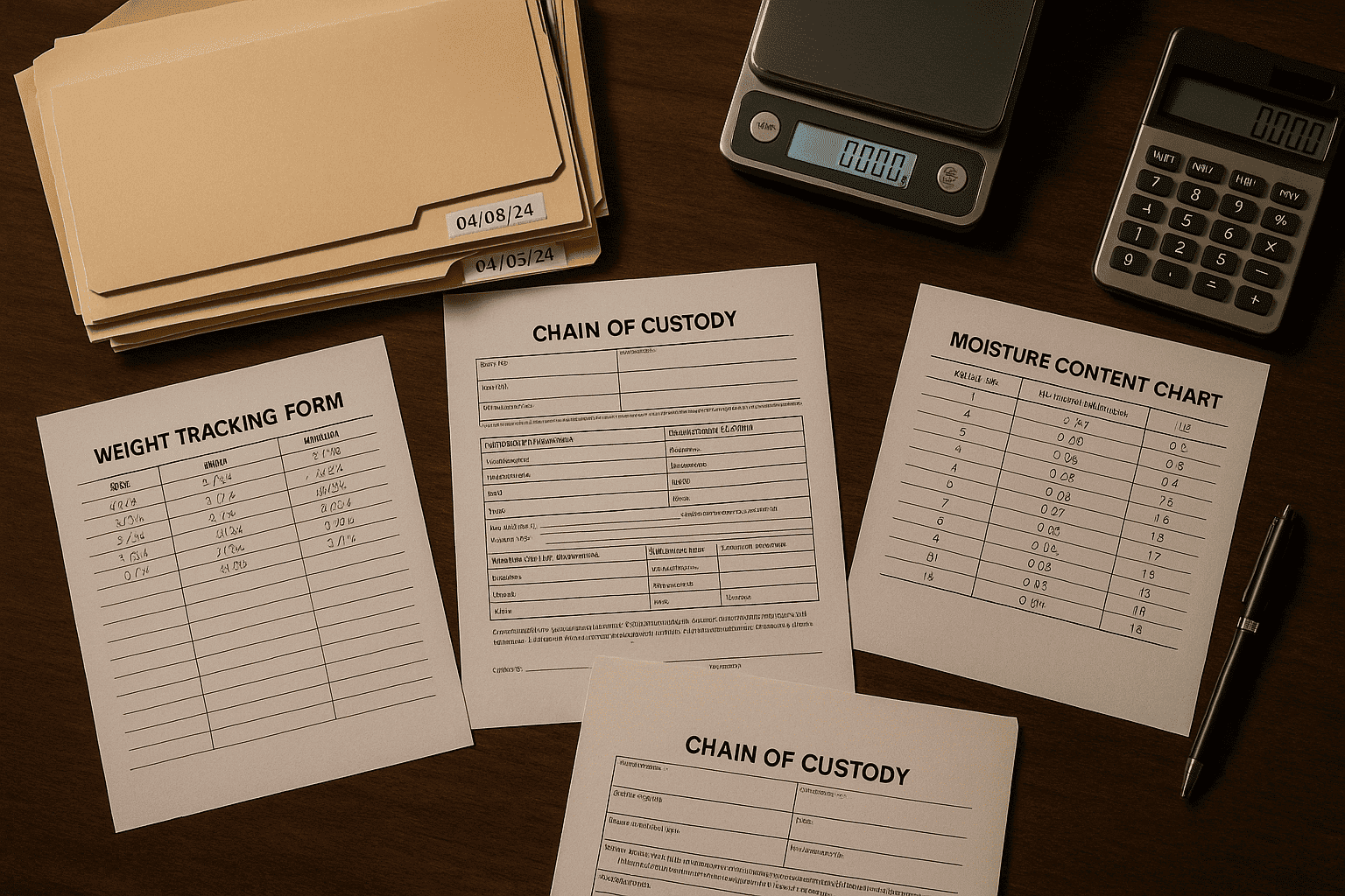 Legal documentation for cannabis weights