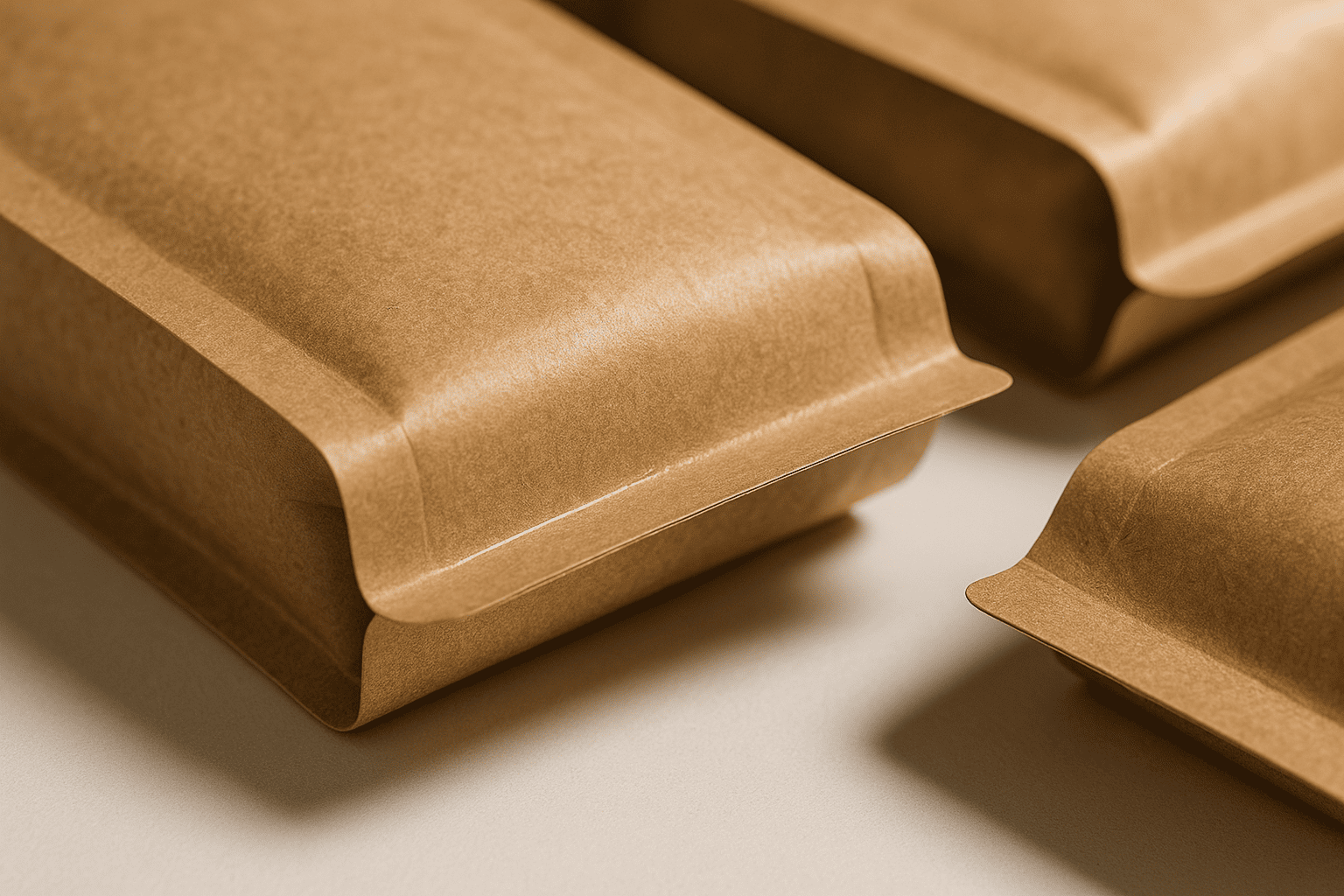 Paper coffee bags with barrier coatings