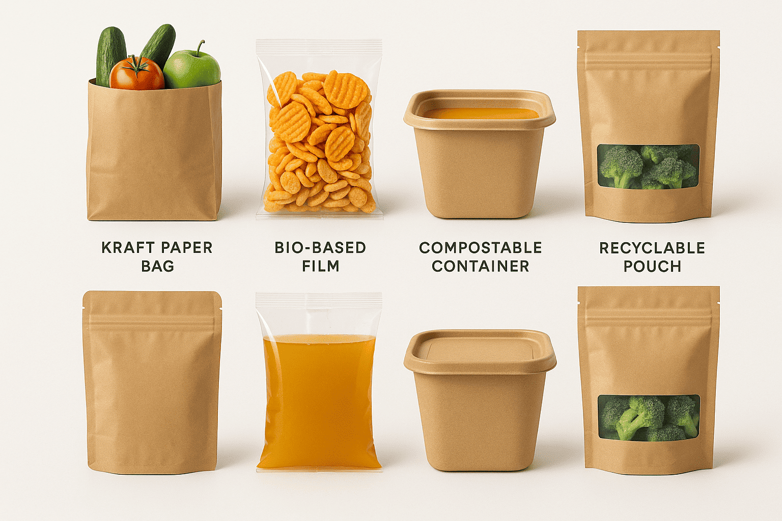 sustainable packaging solutions by food category matrix