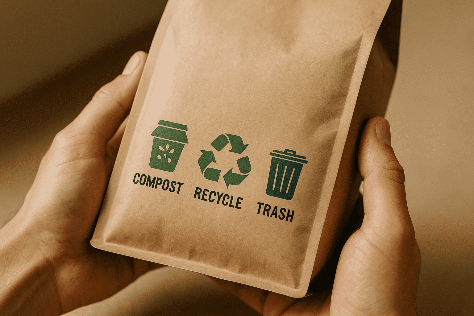 Coffee bag recycling instructions