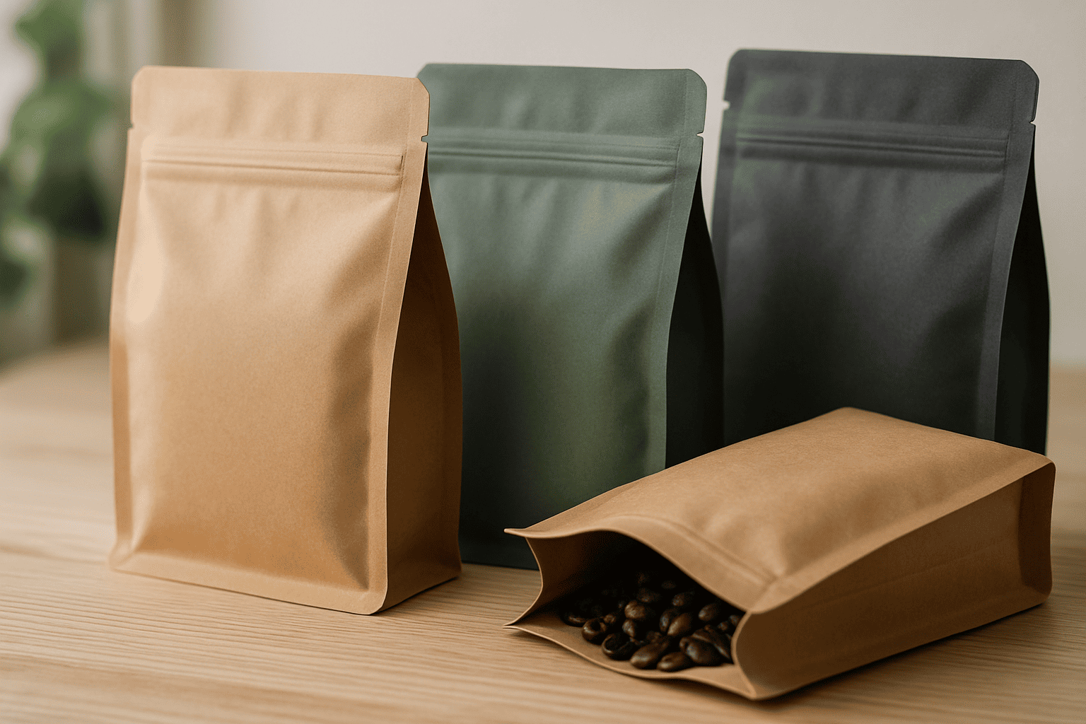 Custom eco-friendly matte laminate coffee bags