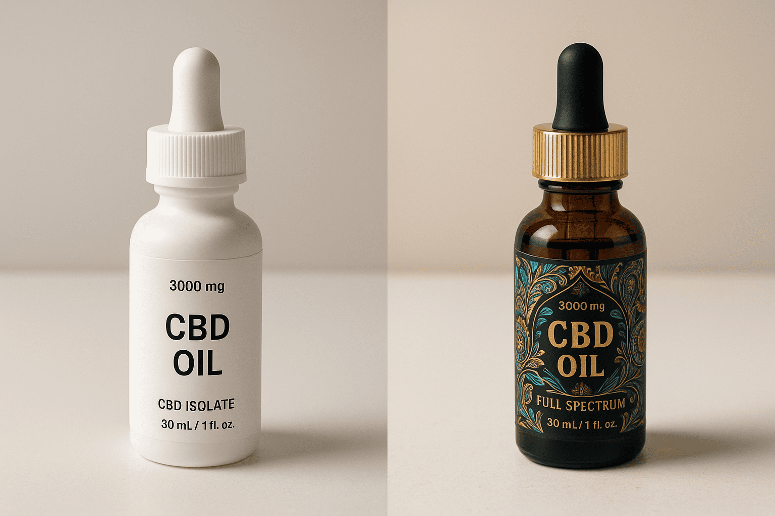 Medical vs trendy CBD packaging comparison