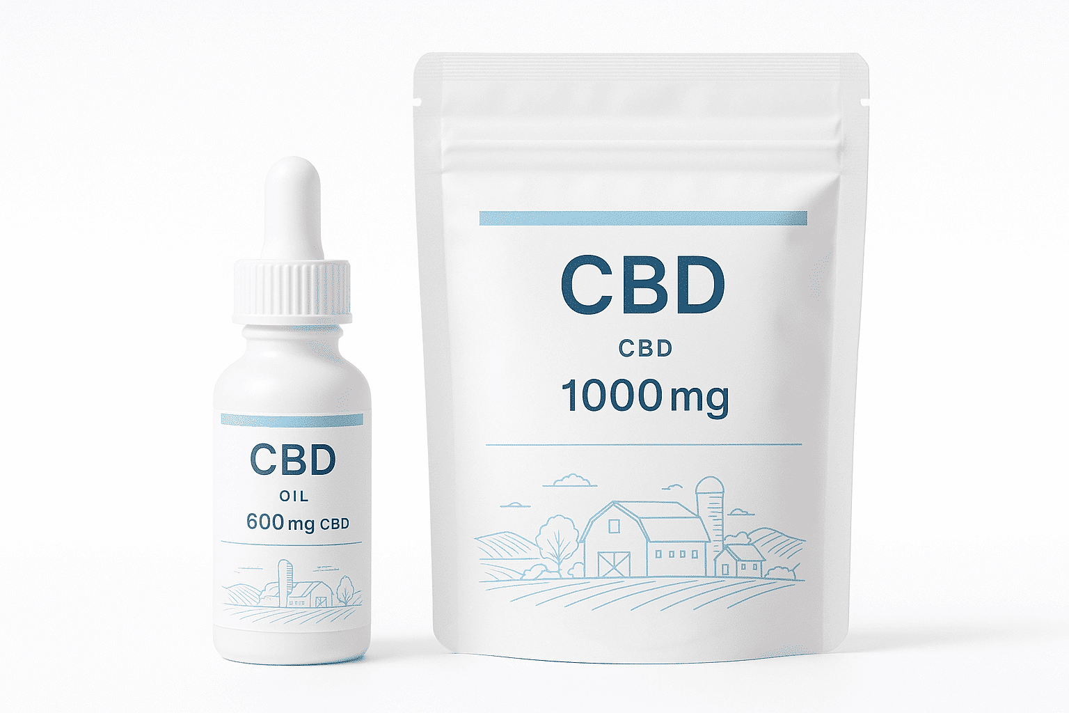 Pharmacy-style CBD packaging design