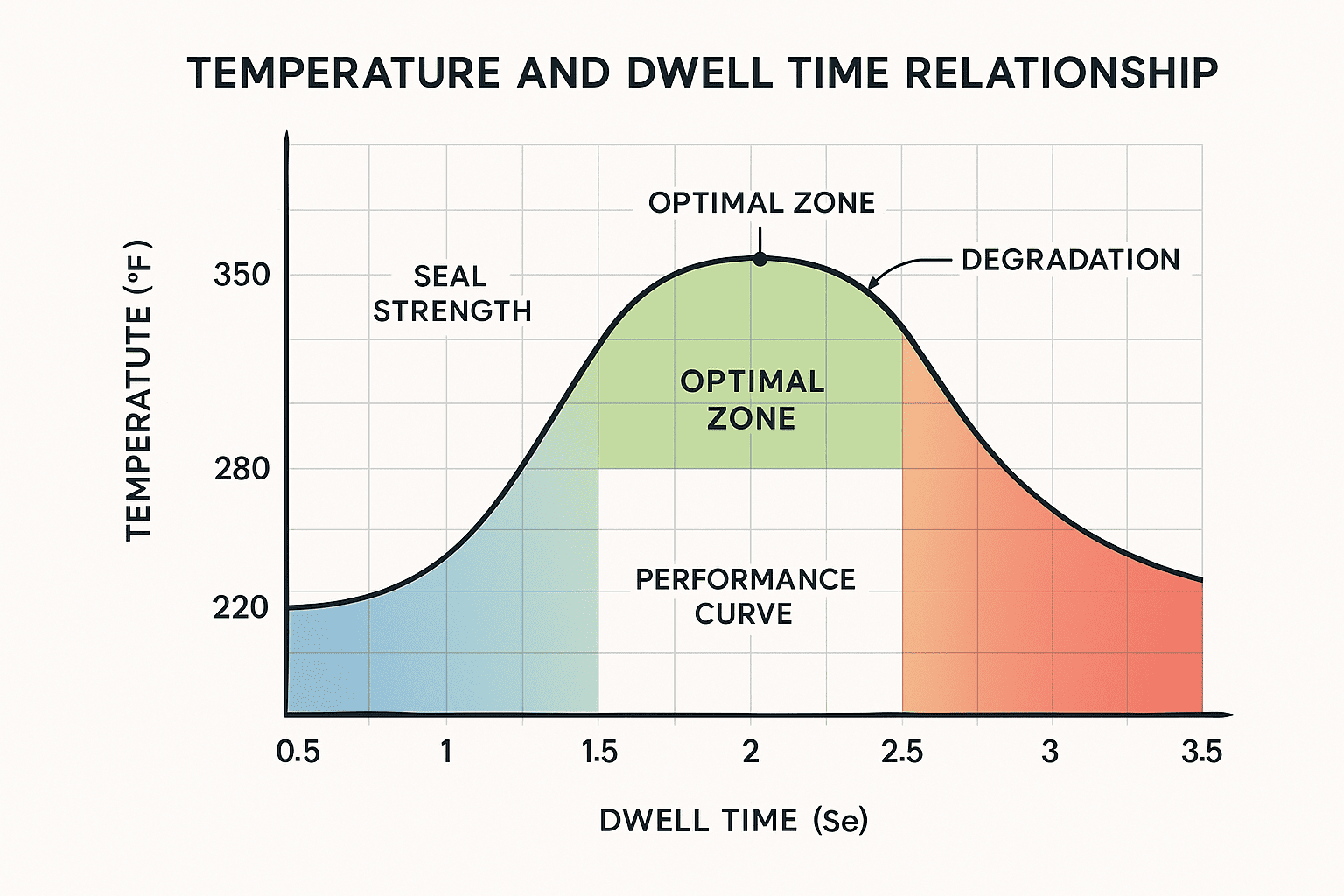Temperature and dwell time relationship chart