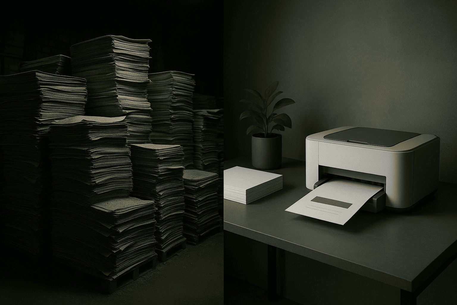 On-demand printing reducing waste