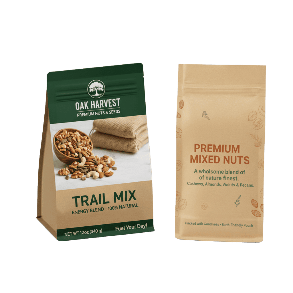 nut pouch packaging flat bottom