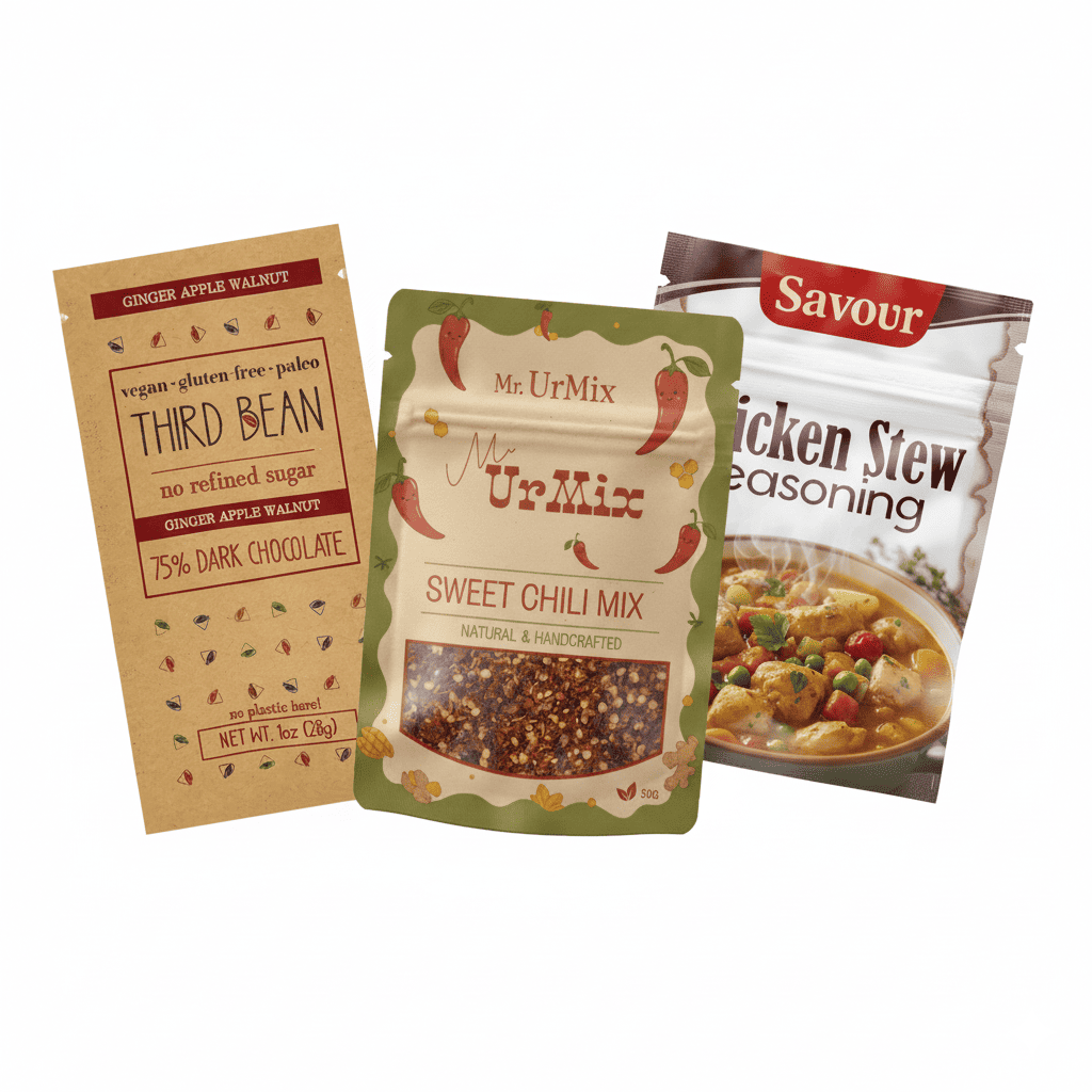 spice packaging flat pouch