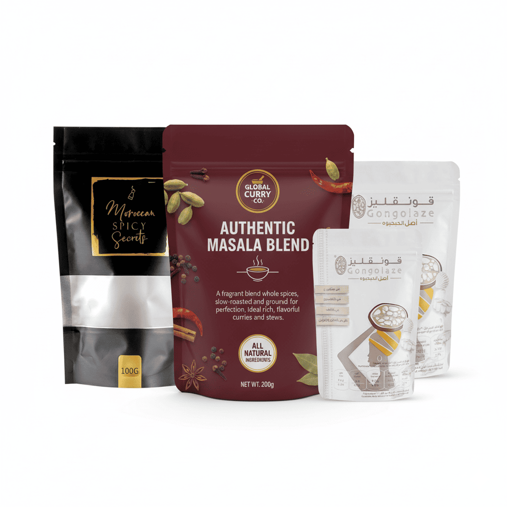 spice packaging stand up pouch