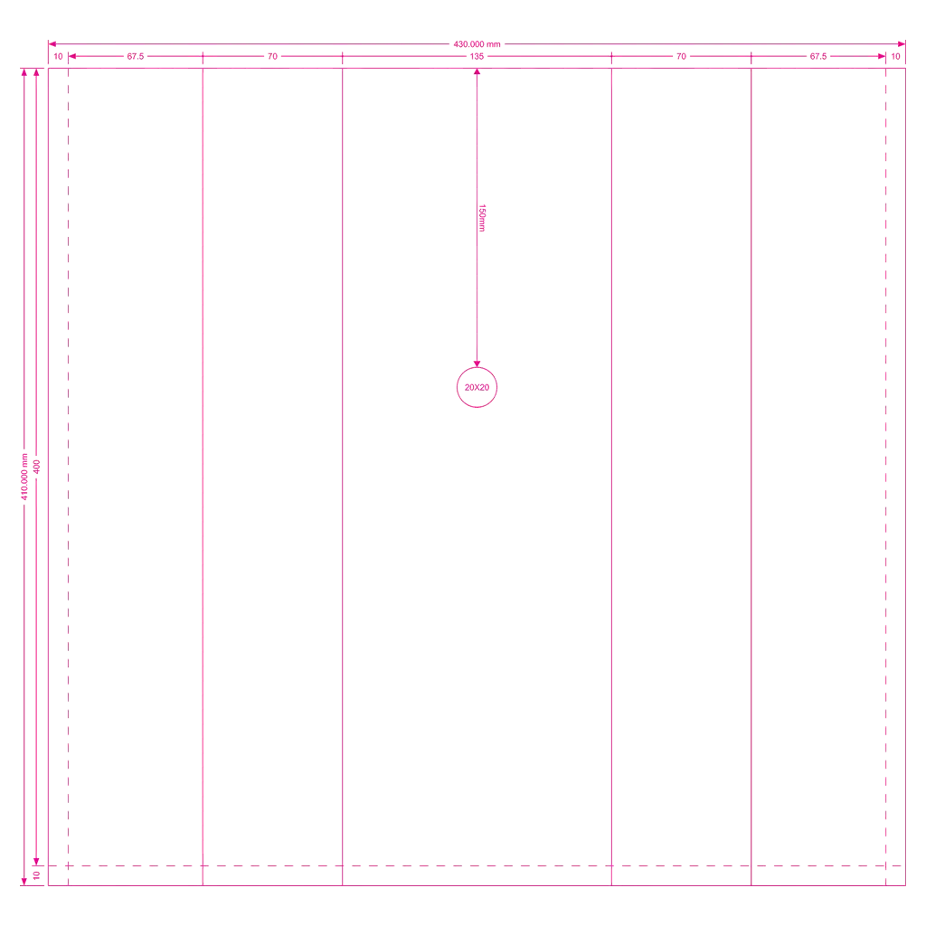 1kg 13.5x41+7cm side gusset coffee bag dieline